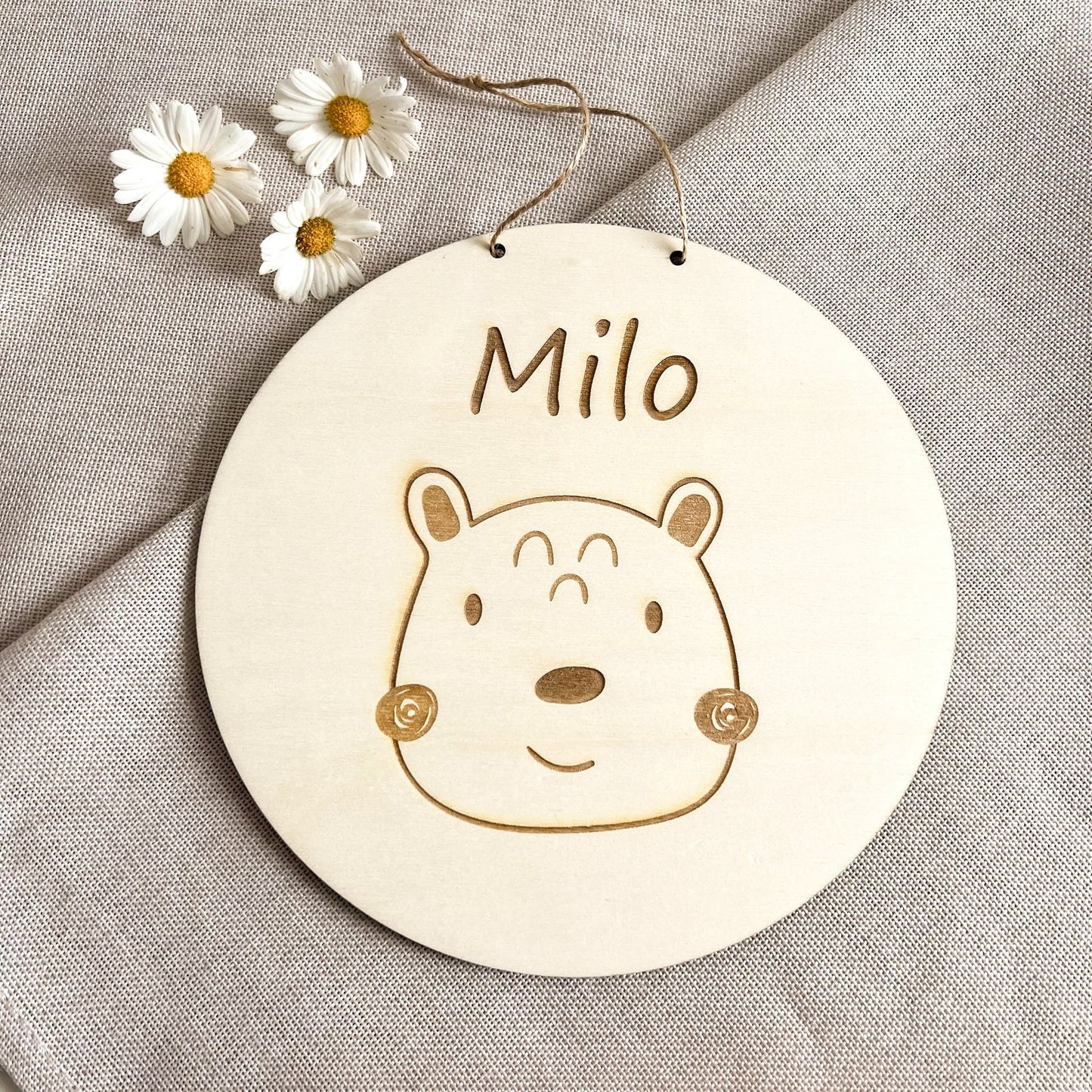 Namensschild Kinderzimmer Tür Personalisiertes Holzschild Geschenk zum Geburtstag Türschild - Lasergravur