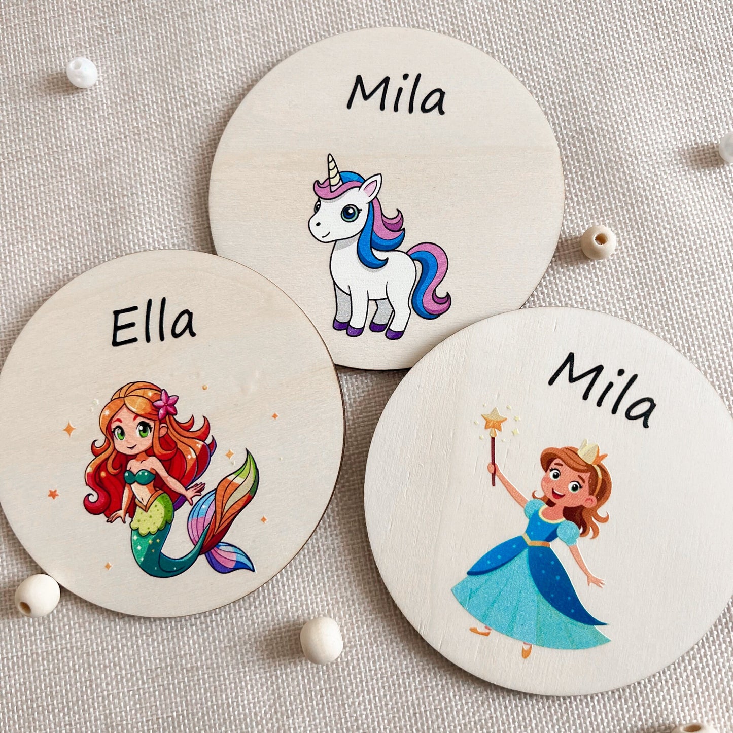 Untersetzer aus Holz für Kinder - UV-Druck
