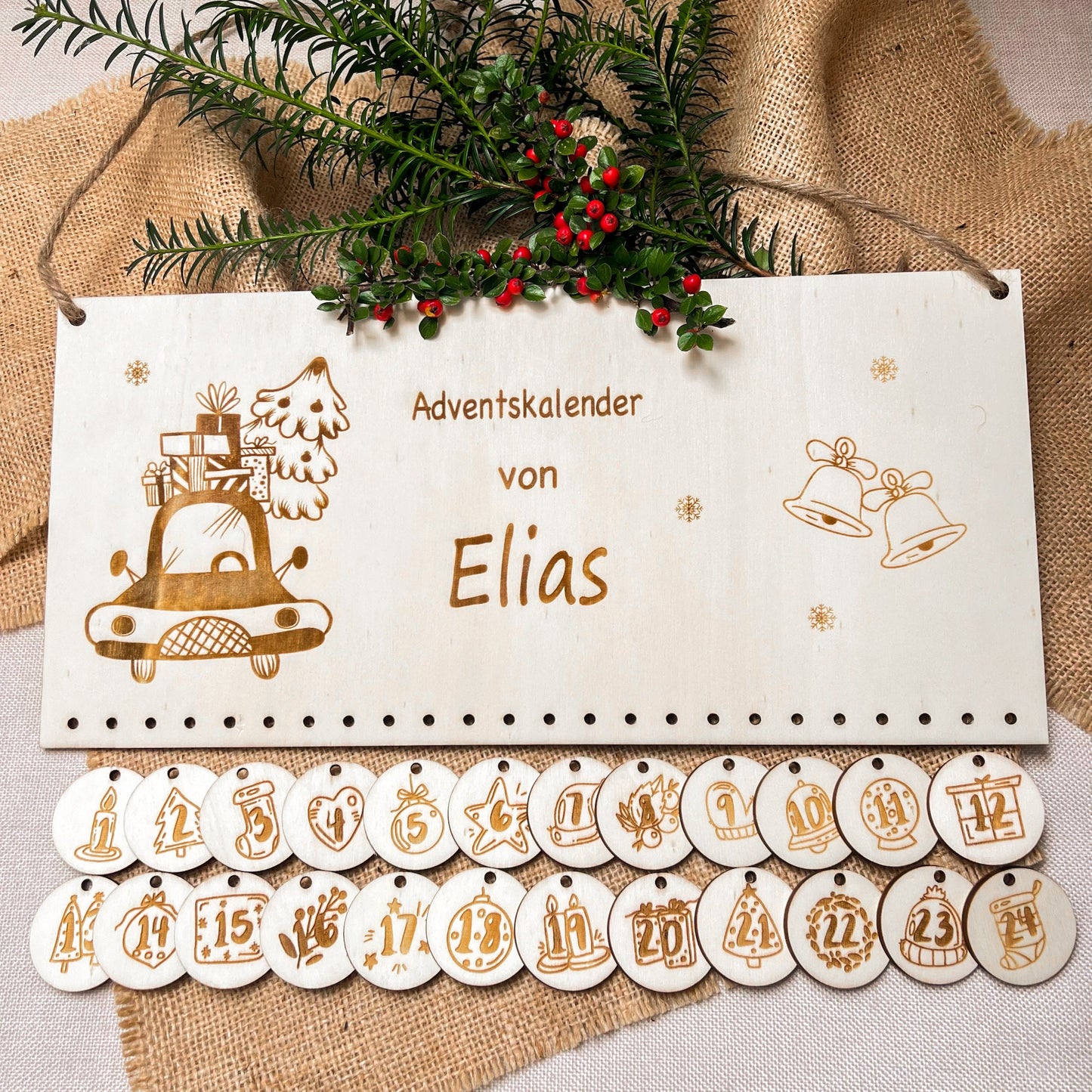 Adventskalender für Kinder - Motiv Weihnachtsmann