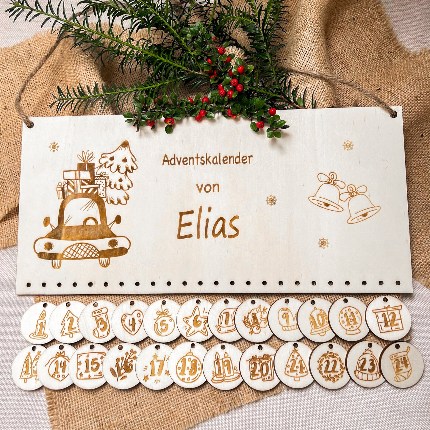 Adventskalender für Kinder - Motiv Weihnachtsmann