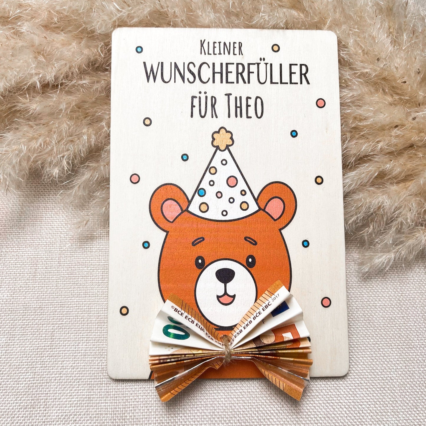 Geldgeschenk für Kinder personalisiert mit Name Wunschefüller, Geschenk zur Babyparty, Geburtstag oder Weihnachten Geldgeschenk Taufe 1