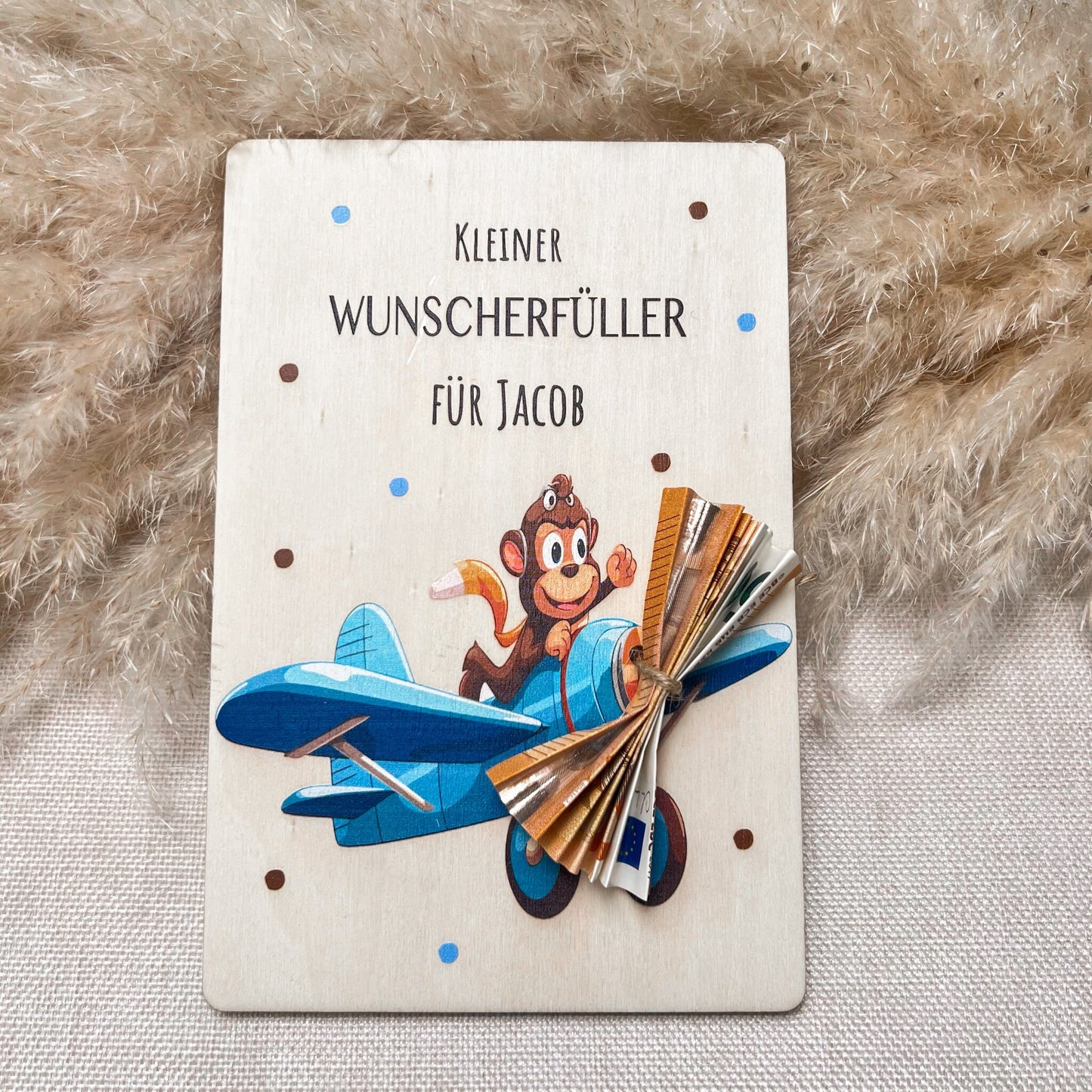 Geldgeschenk für Kinder personalisiert mit Name Wunschefüller, Geschenk zur Babyparty, Geburtstag oder Weihnachten Geldgeschenk Taufe 2