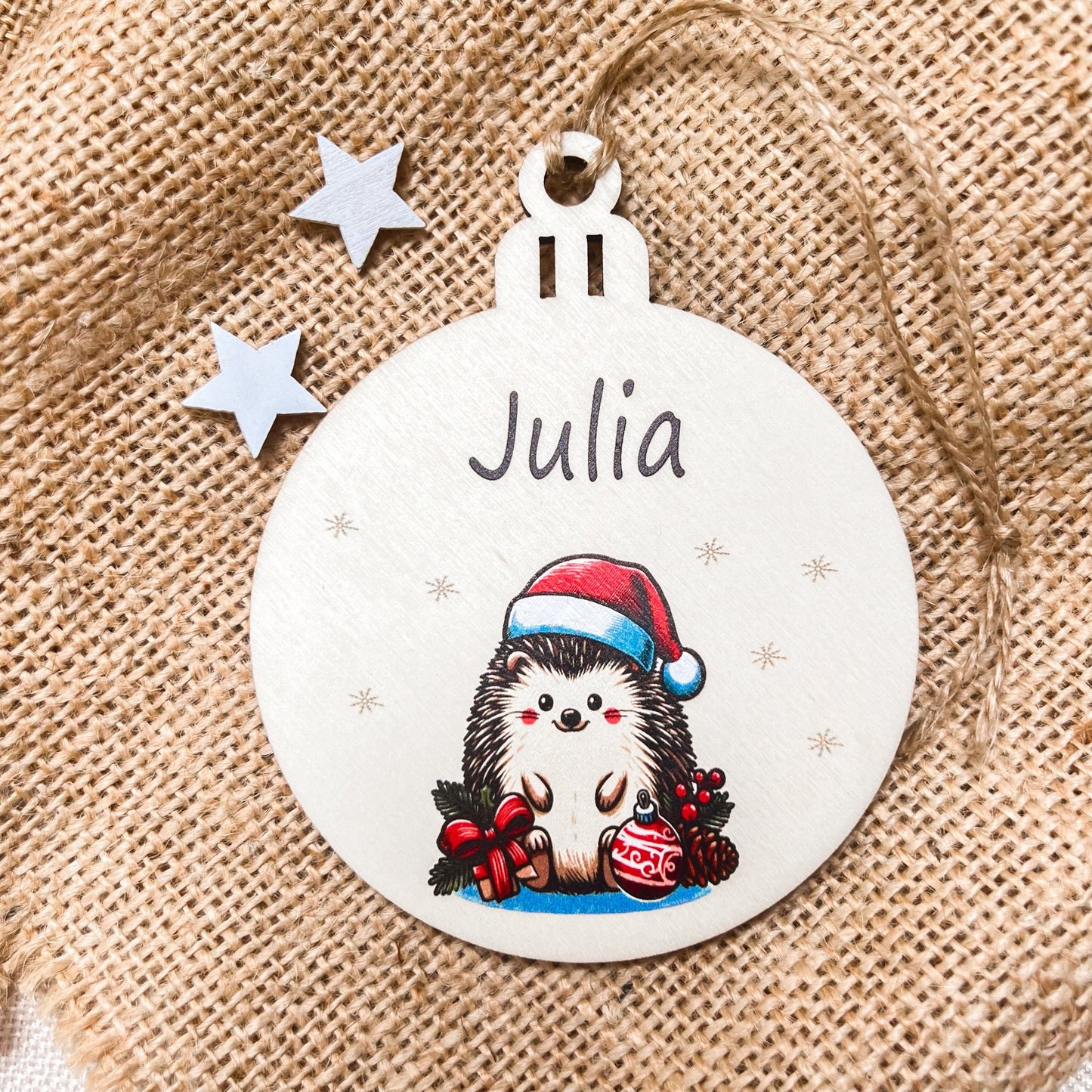 Weihnachtsbaumkugel aus Holz - UV Druck