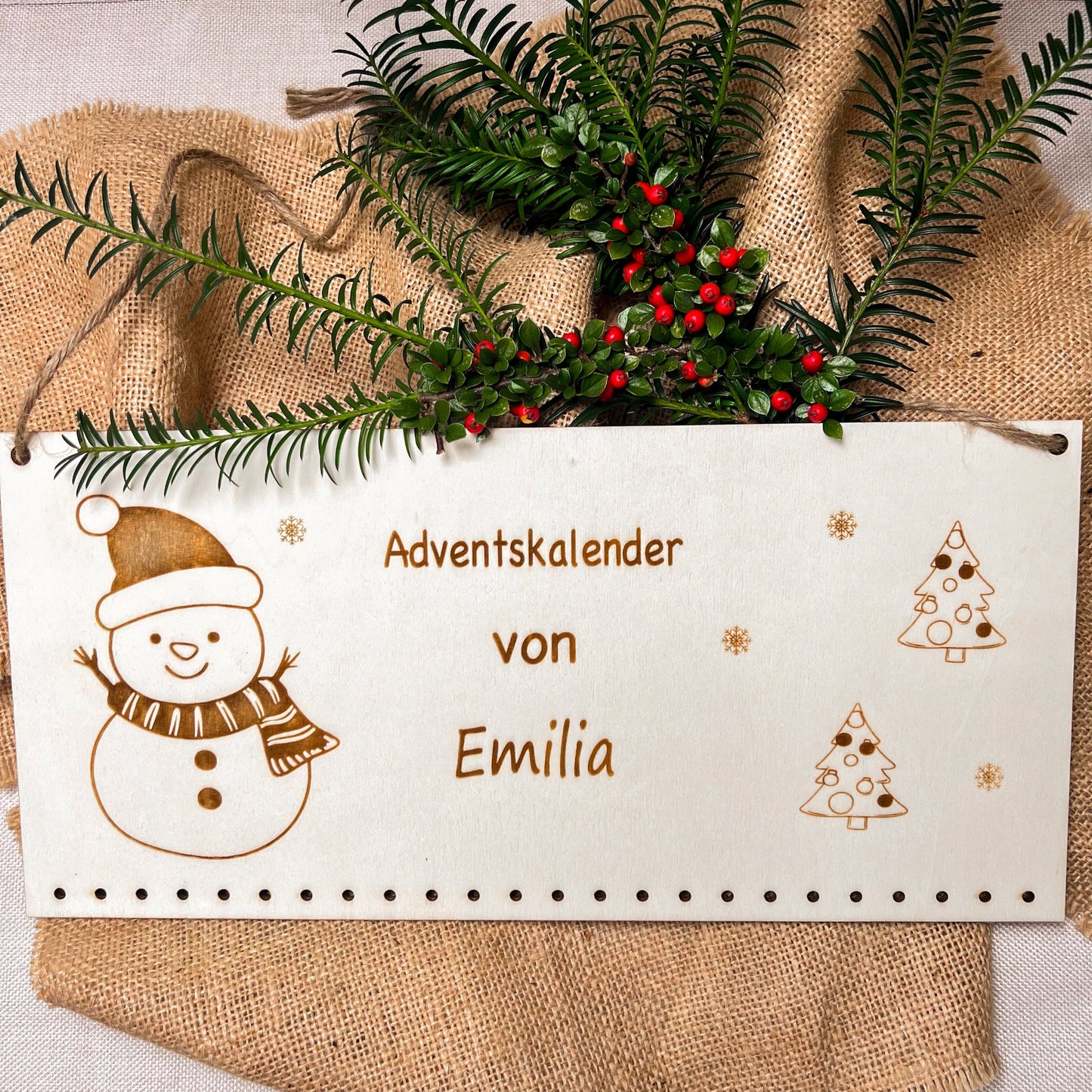Adventskalender für Kinder - Motiv Schneemann