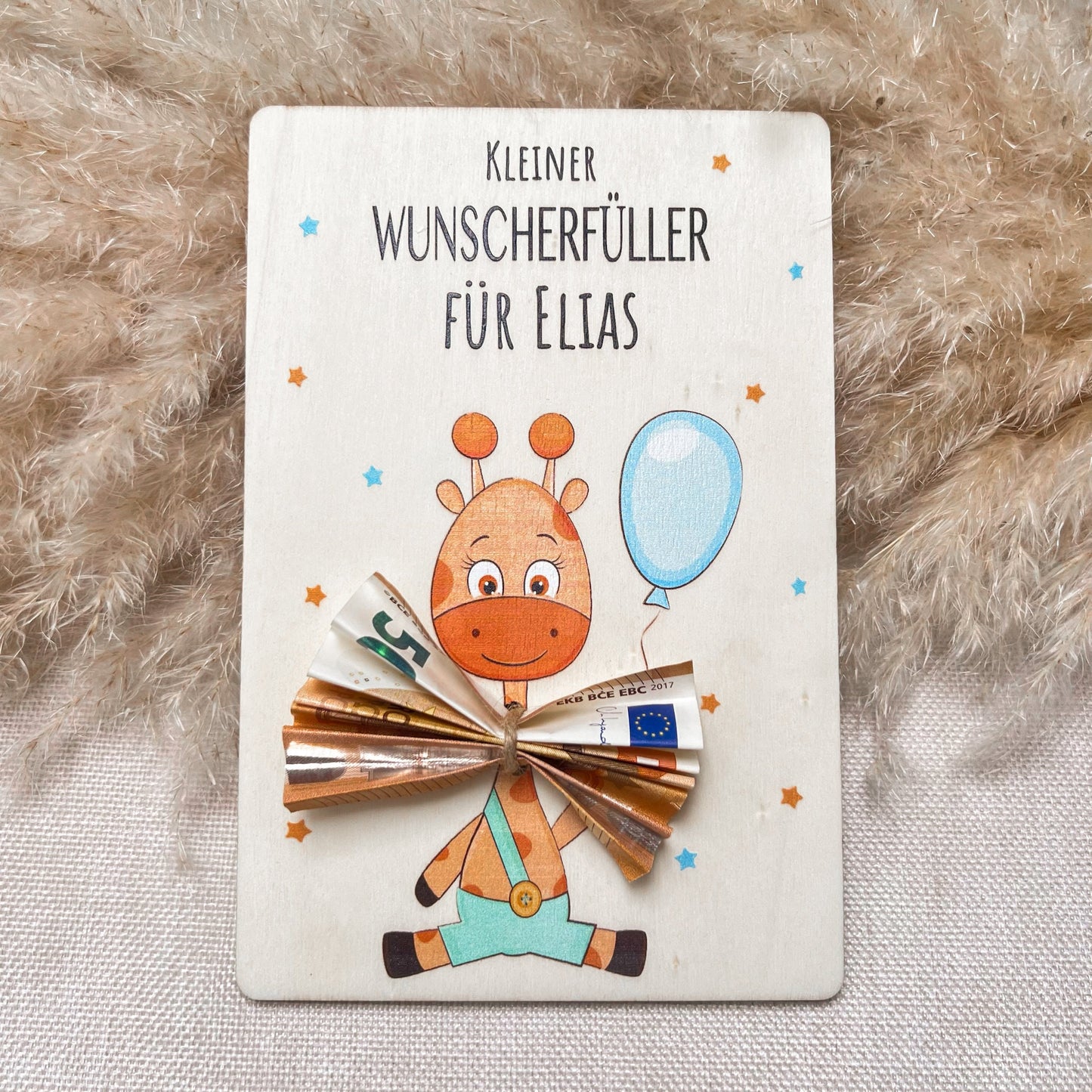 Geldgeschenk für Kinder personalisiert mit Name Wunschefüller, Geschenk zur Babyparty, Geburtstag oder Weihnachten Geldgeschenk Taufe 2