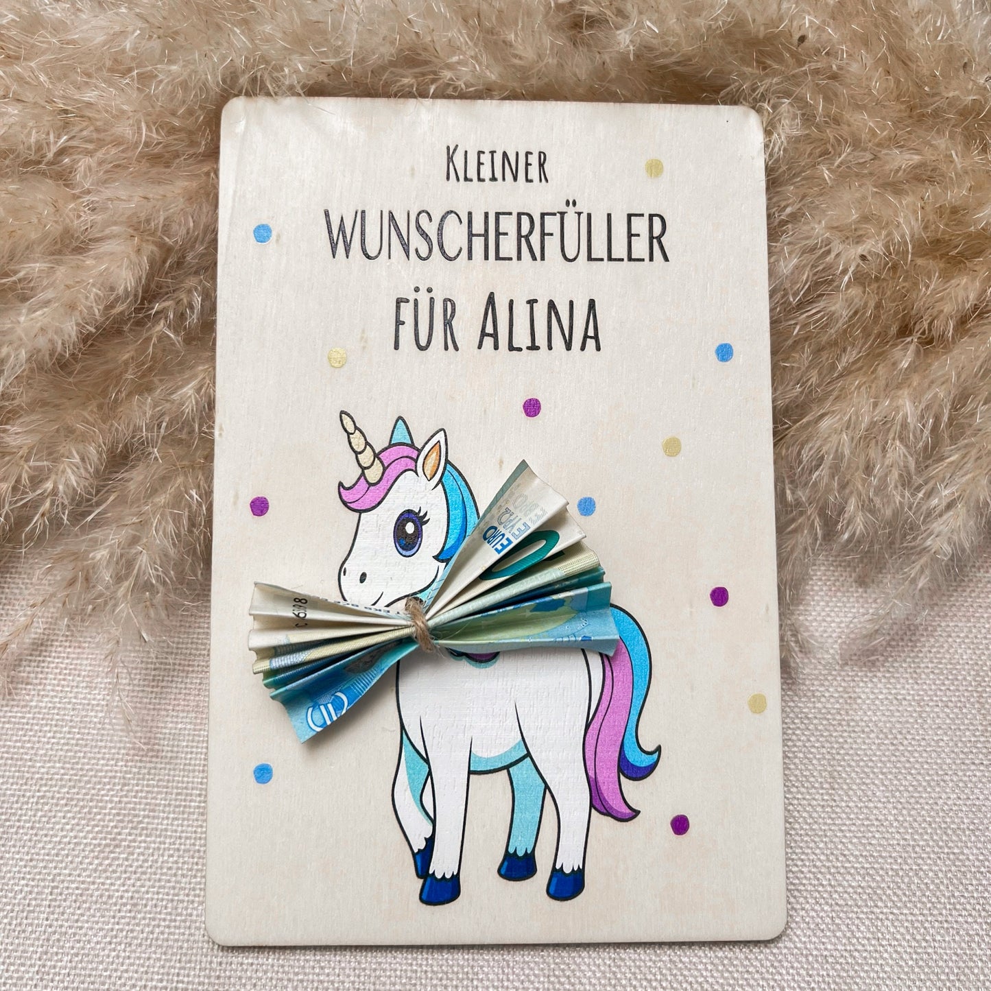 Geldgeschenk für Kinder personalisiert mit Name Wunschefüller, Geschenk zur Babyparty, Geburtstag oder Weihnachten Geldgeschenk Taufe 2