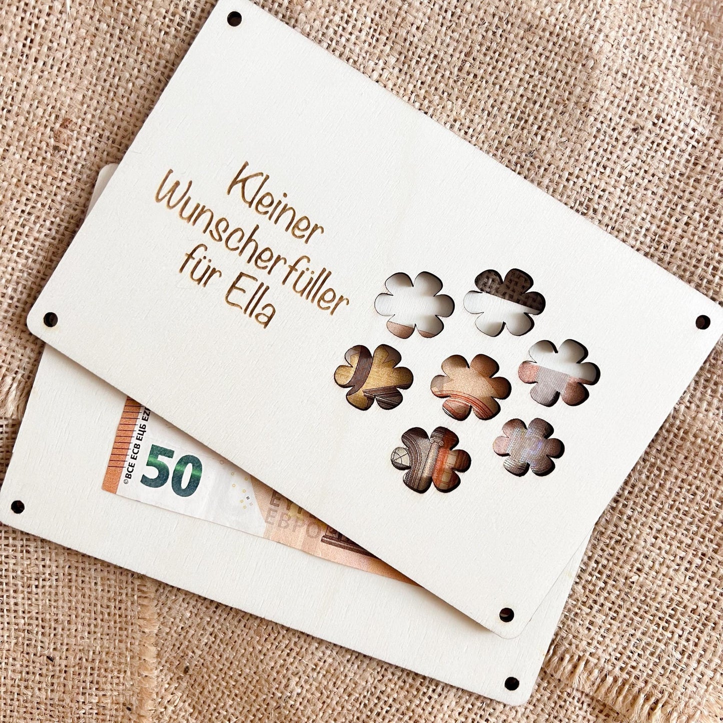 Geburtstagskarte - Wunscherfüller Blumen - Lasergravur