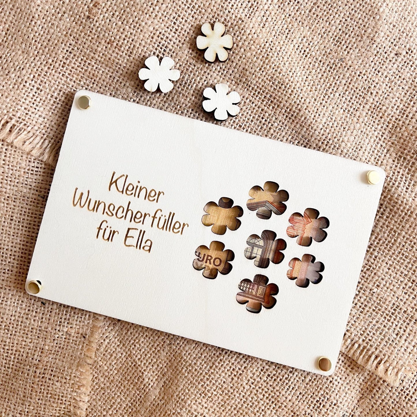 Geburtstagskarte - Wunscherfüller Blumen - Lasergravur