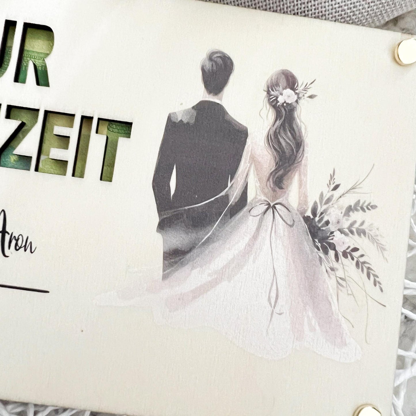 Geschenkkarte Hochzeit - Brautpar - UV-Druck
