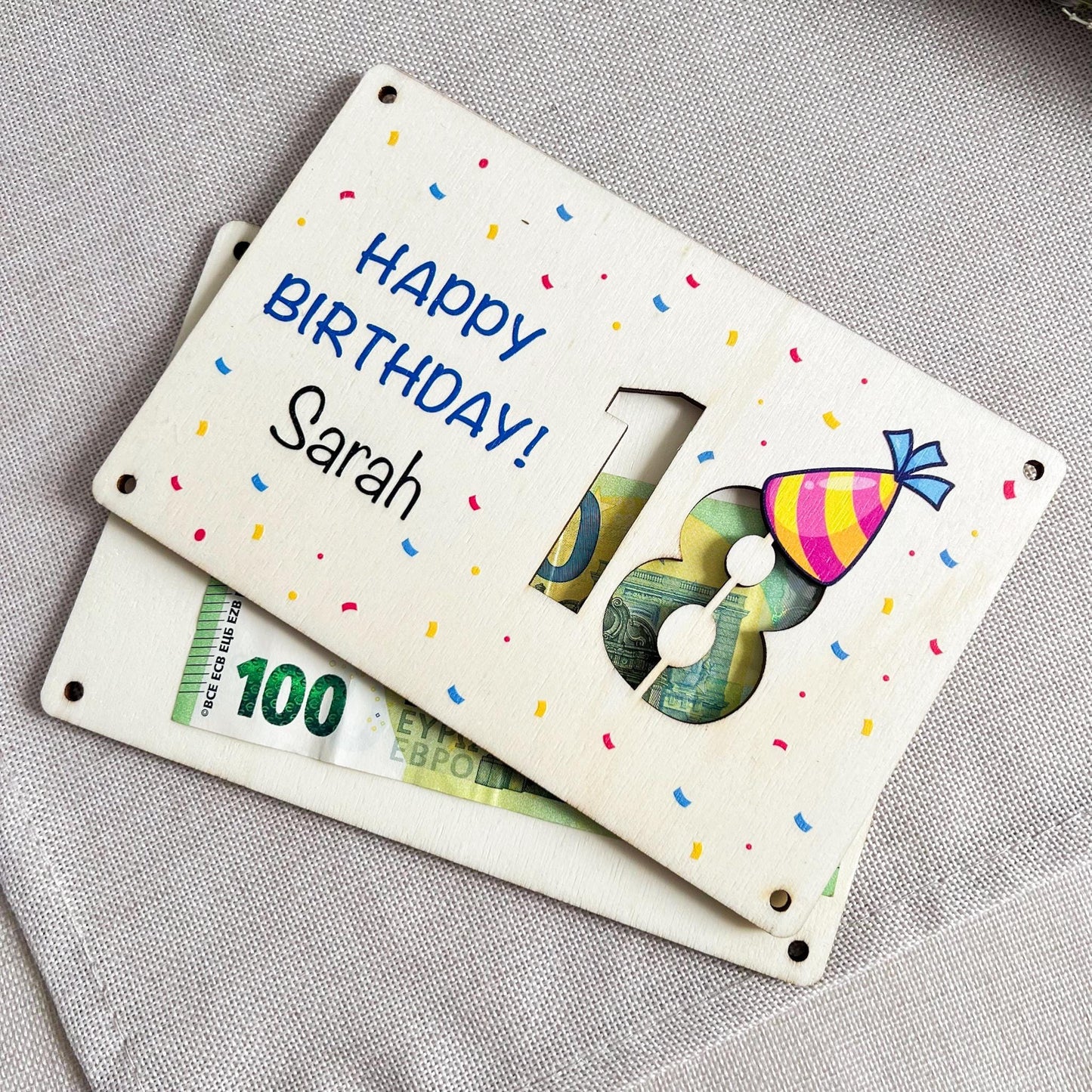 Geburtstagskarte 18 - Happy Birthday - UV-Druck
