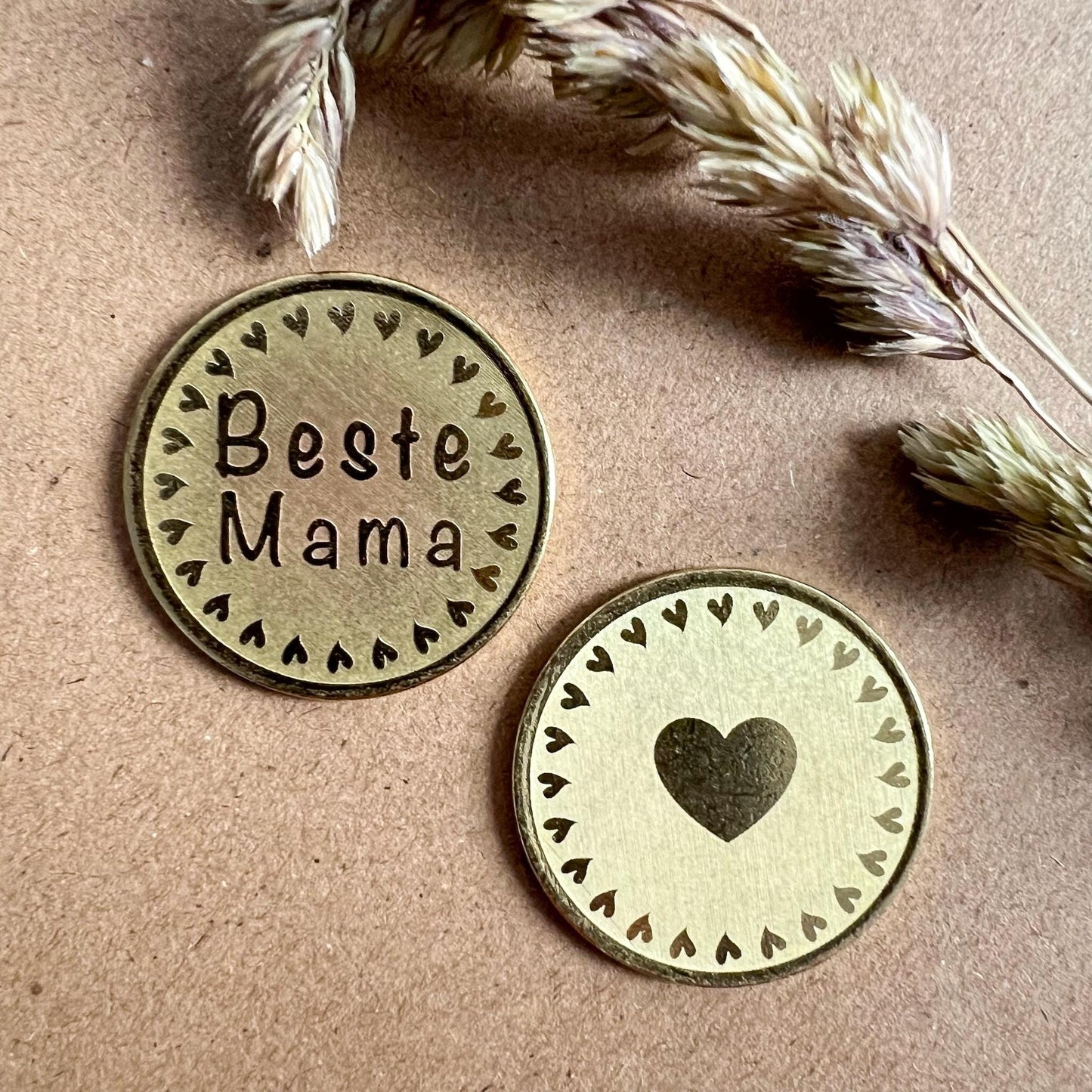 Muttertag Geschenk personalisiert - personalisierte Münze zum Muttertag - Glücksbringer für Mama oder Oma zum Geburtstag - Muttertag 2025