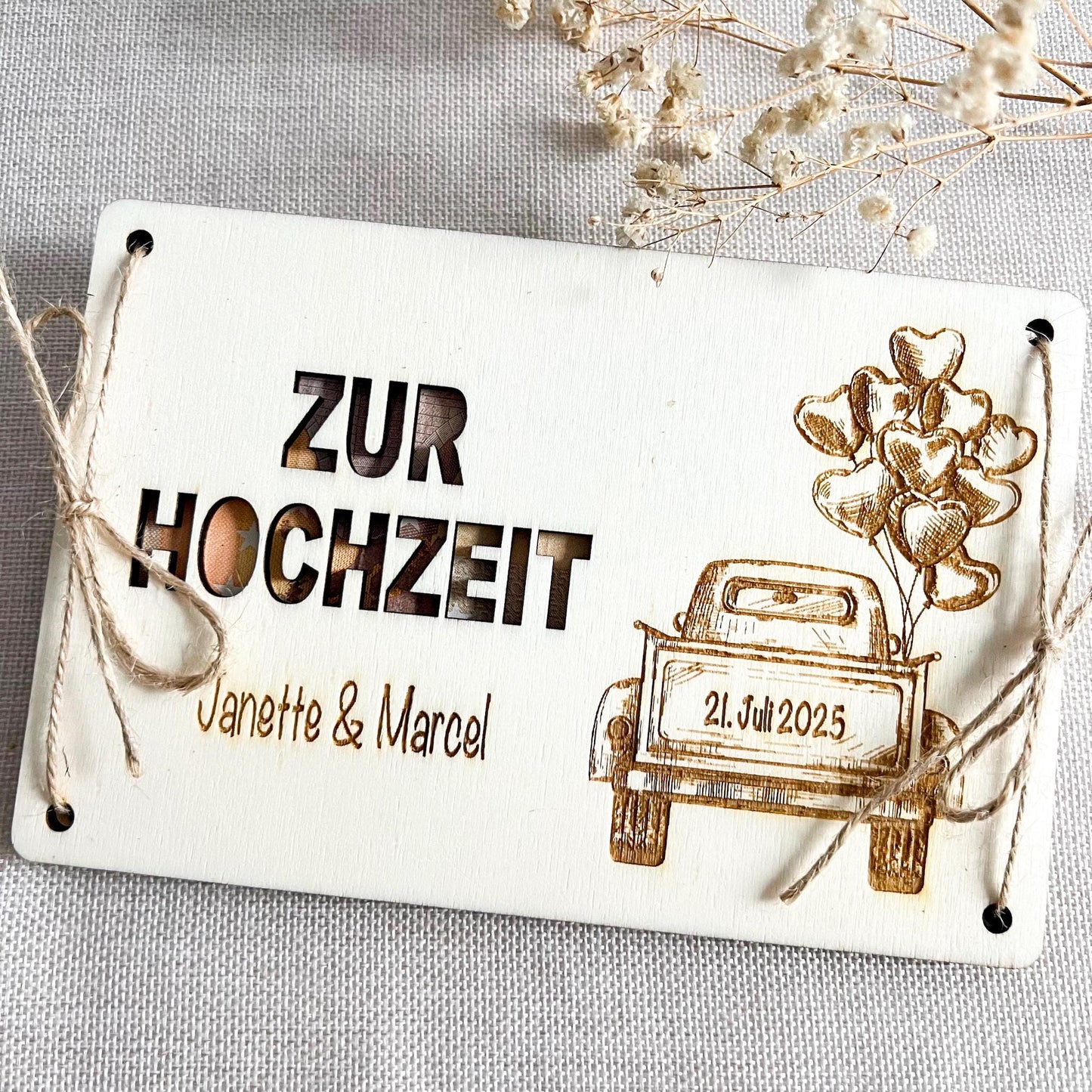 Geschenkkarte Hochzeit - Hochzeitsauto