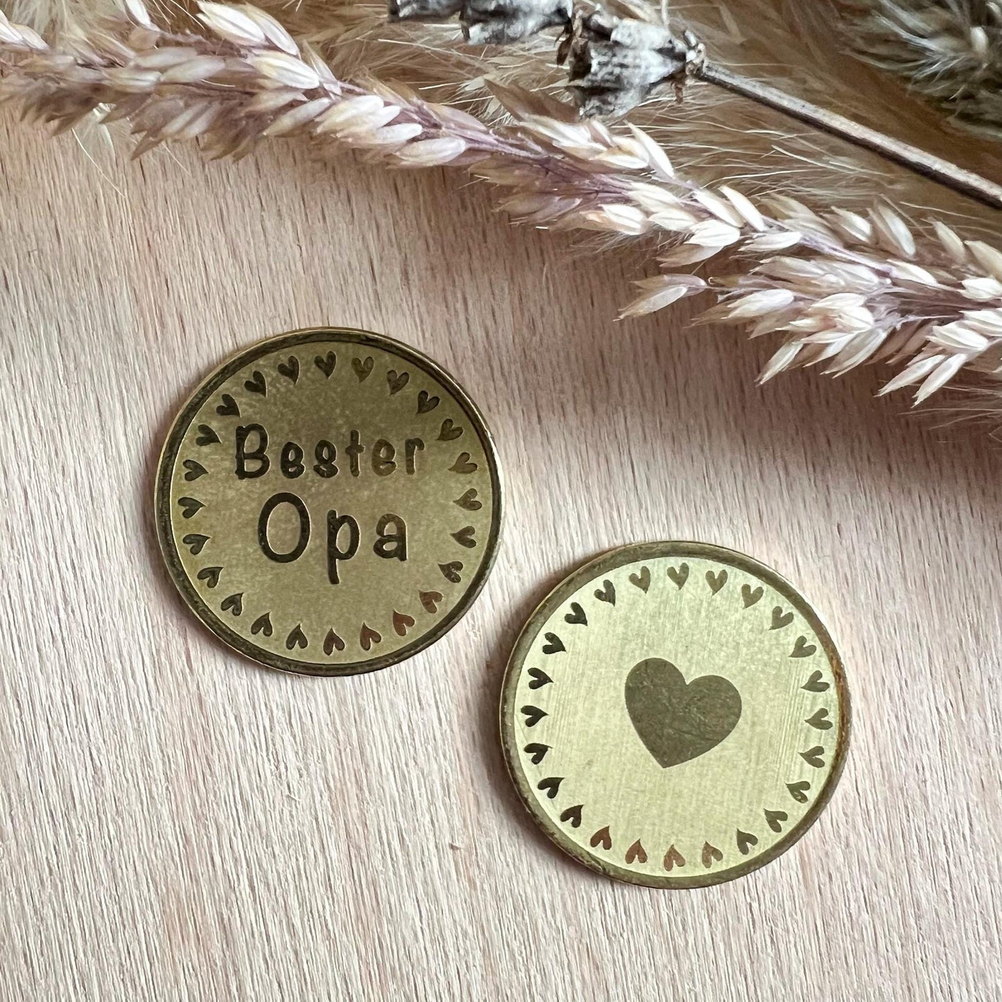 Vatertag Geschenk personalisiert - personalisierte Münze zum Vatertag - Glücksbringer für Papa oder Opa zum Geburtstag - Vatertag 2025