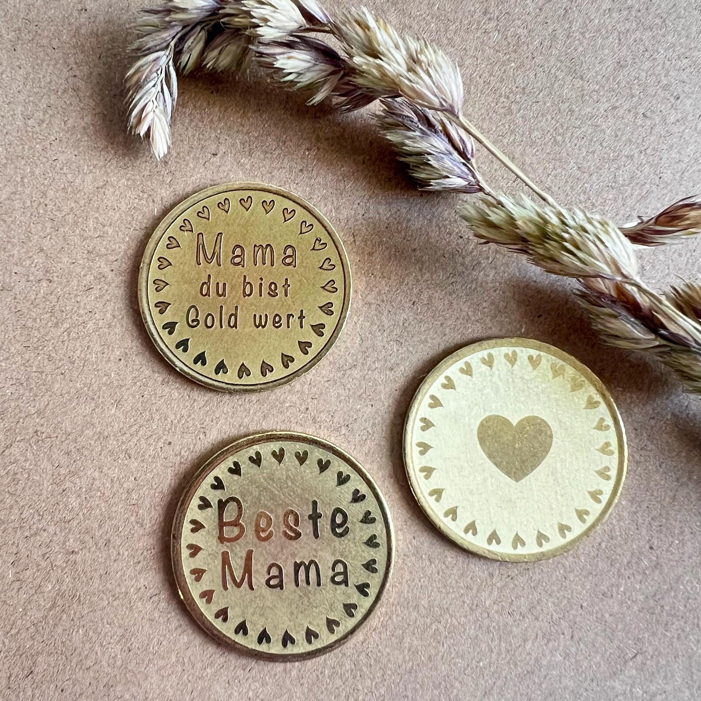 Muttertag Geschenk personalisiert - personalisierte Münze zum Muttertag - Glücksbringer für Mama oder Oma zum Geburtstag - Muttertag 2025