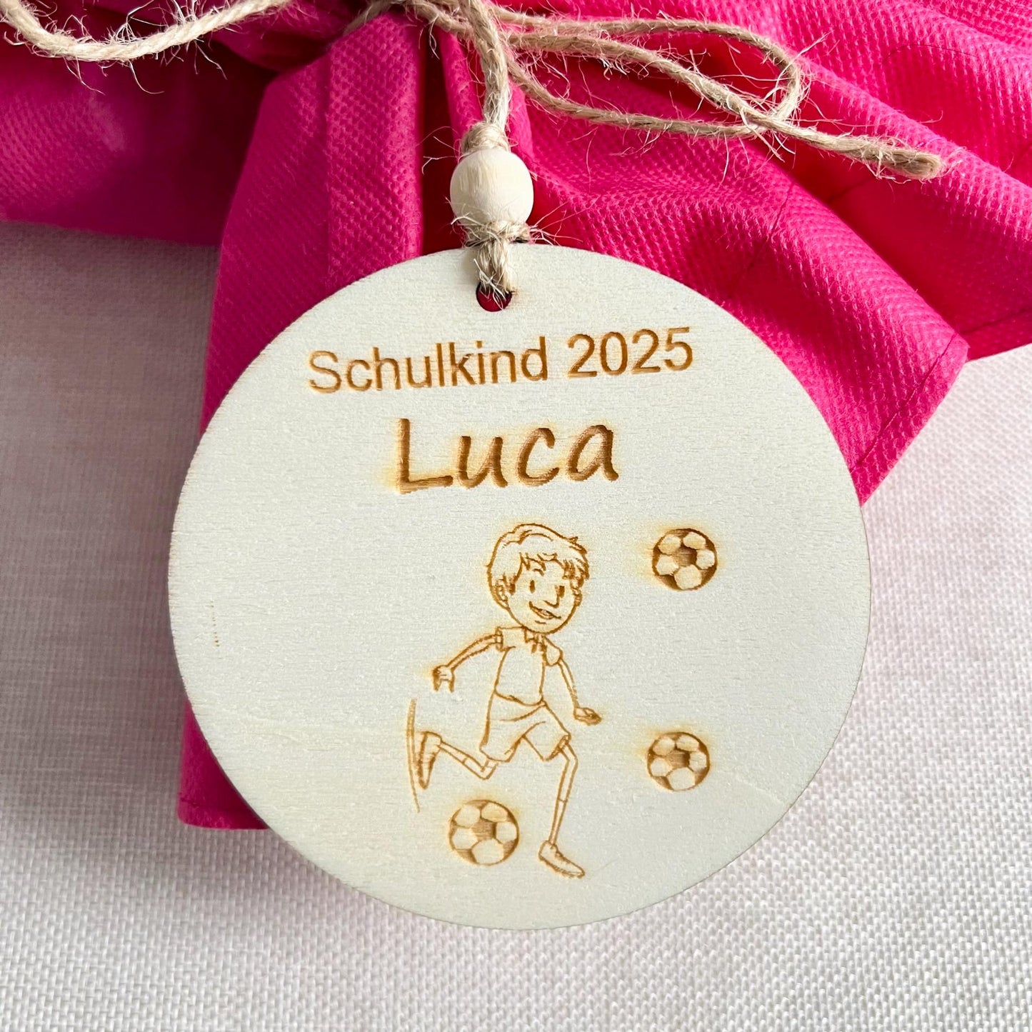 Anhänger für Schultüte - Schulkind 2025 - Lasergraviert