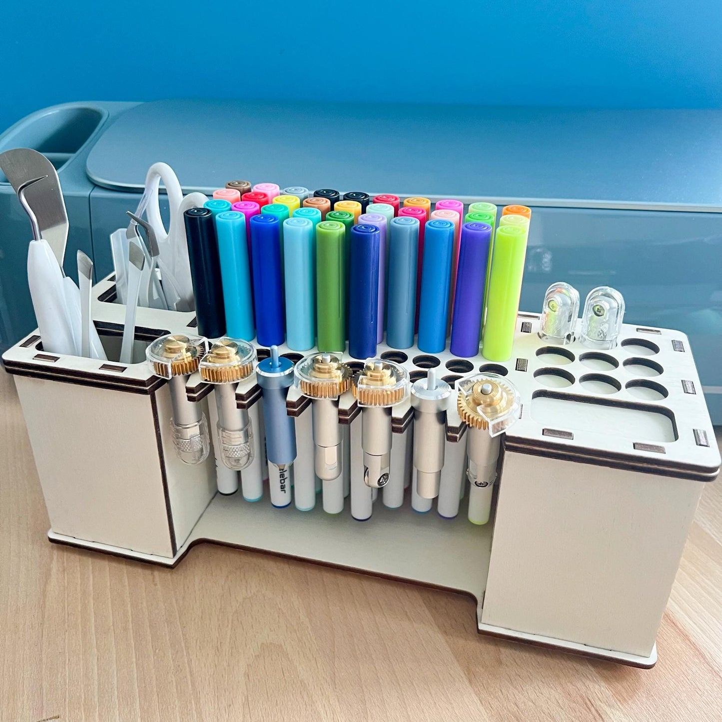Organizer für Cricut Maker für den Schreibtisch - Werkzeughalter für Cricut Explore - Halter für Plotter Messer, Stifte und Zubehör