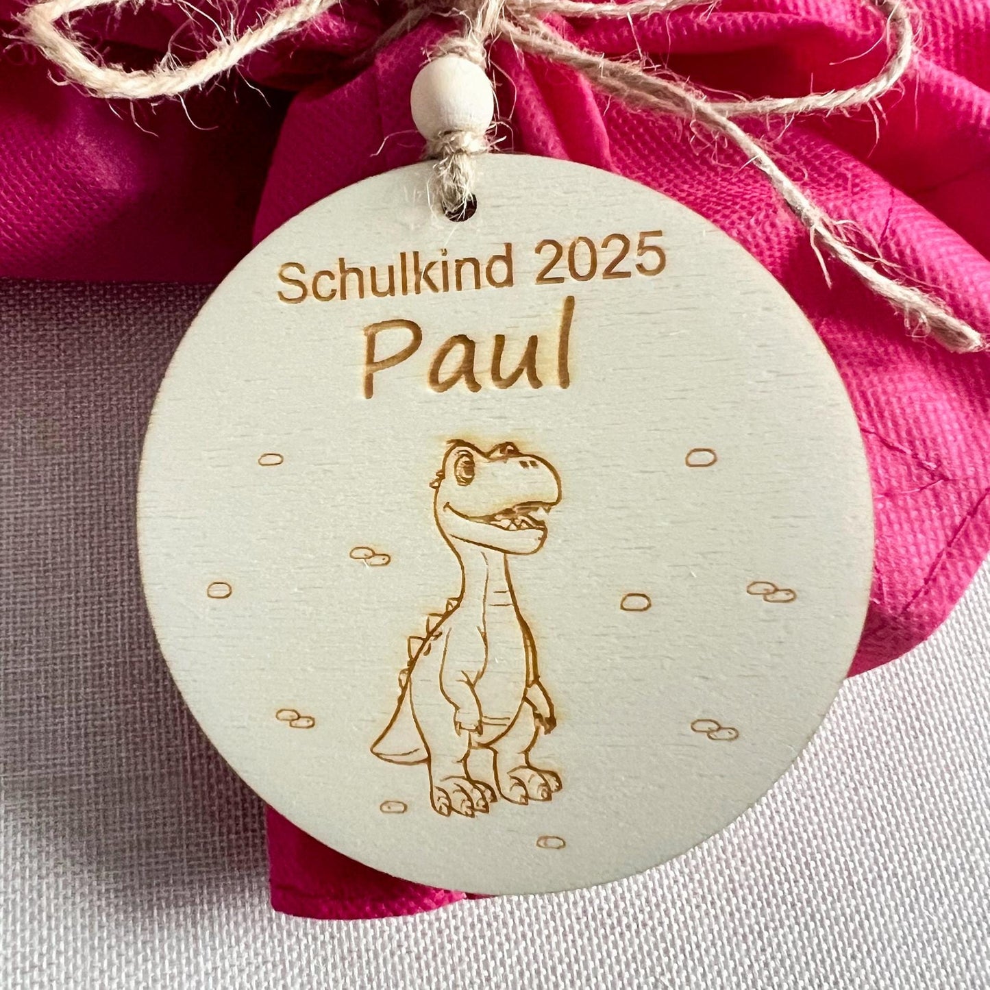 Anhänger für Schultüte - Schulkind 2025 - Lasergraviert