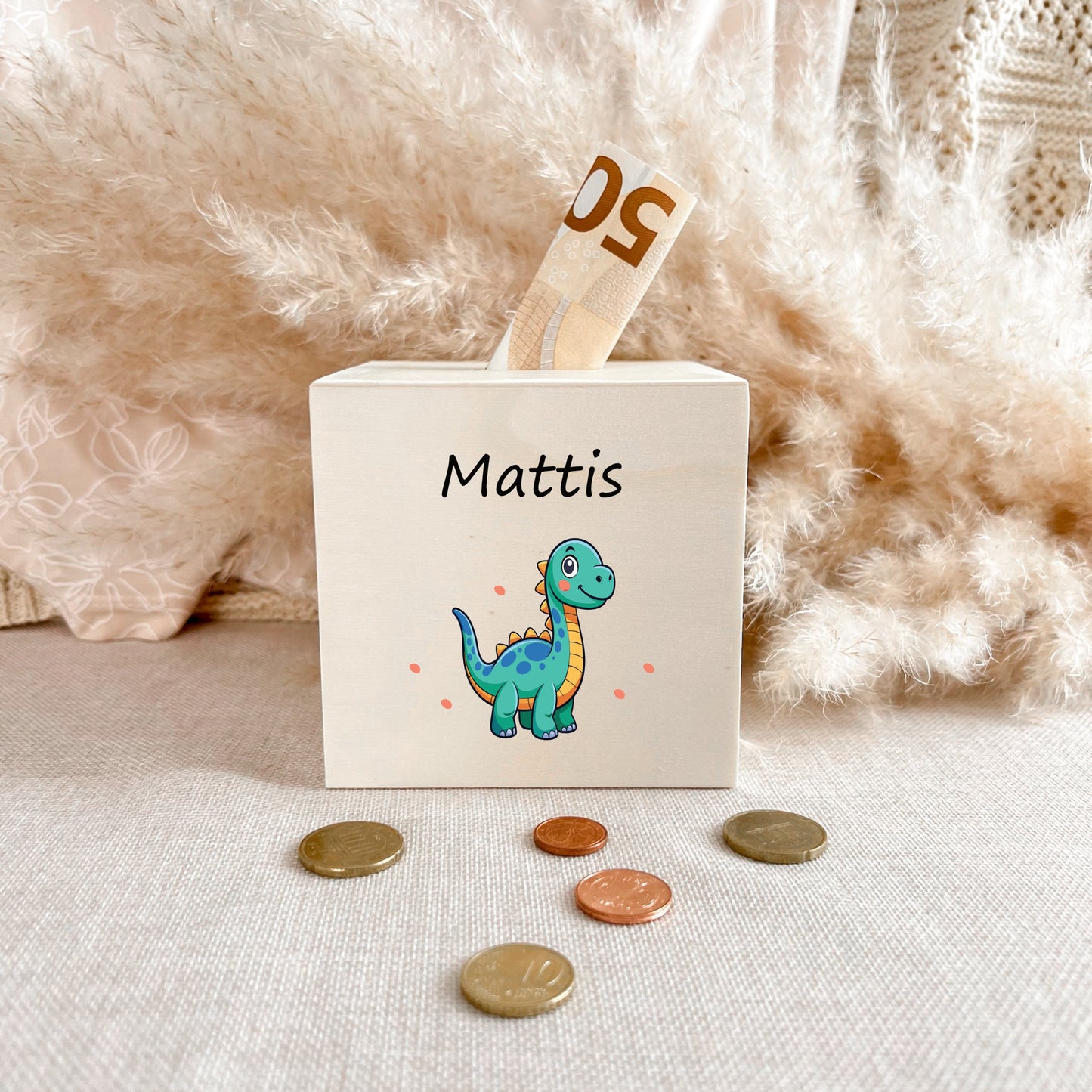 Spardose für Kinder - 10x10x10 cm - UV-Druck