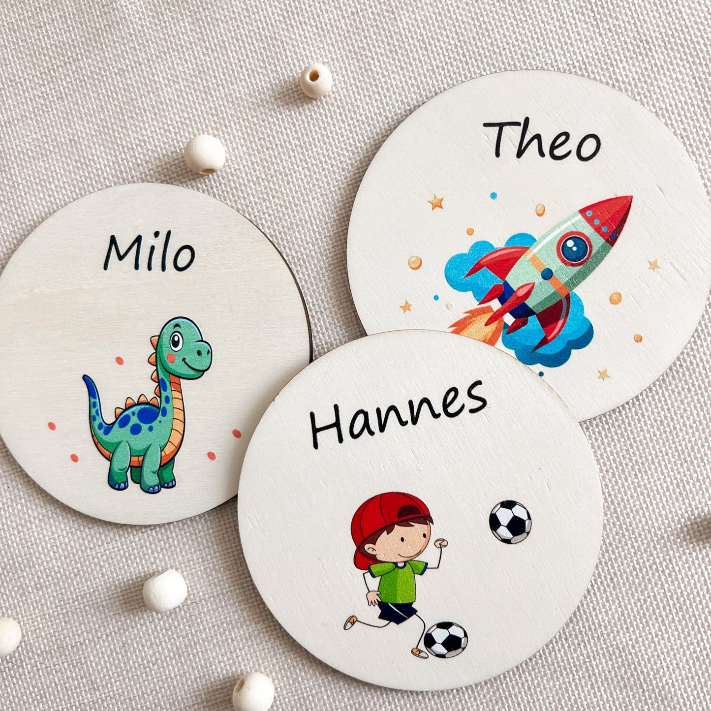Untersetzer aus Holz für Kinder - UV-Druck