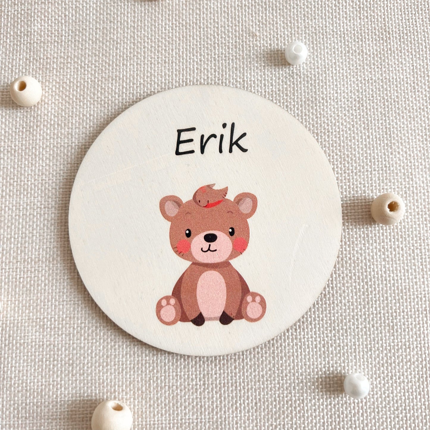 Untersetzer aus Holz für Kinder - Tiere - UV-Druck