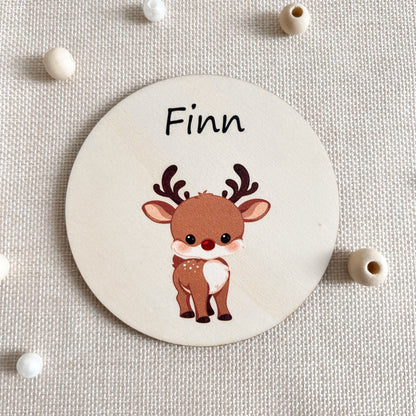 Untersetzer aus Holz für Kinder - Tiere - UV-Druck