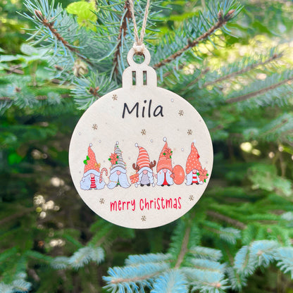 Weihnachtsbaumkugel aus Holz - UV Druck