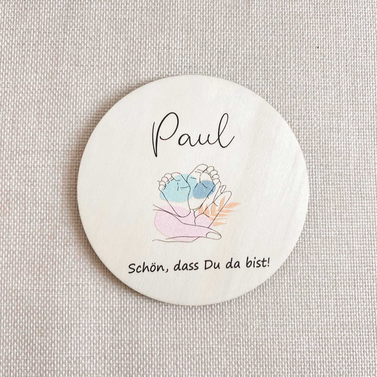 Untersetzer aus Holz für Kinder - Taufe - UV-Druck