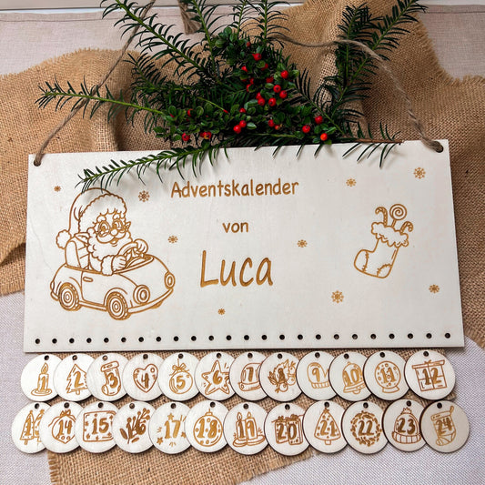 Adventskalender für Kinder - Motiv Auto
