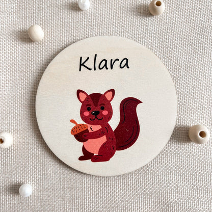 Untersetzer aus Holz für Kinder - Tiere - UV-Druck