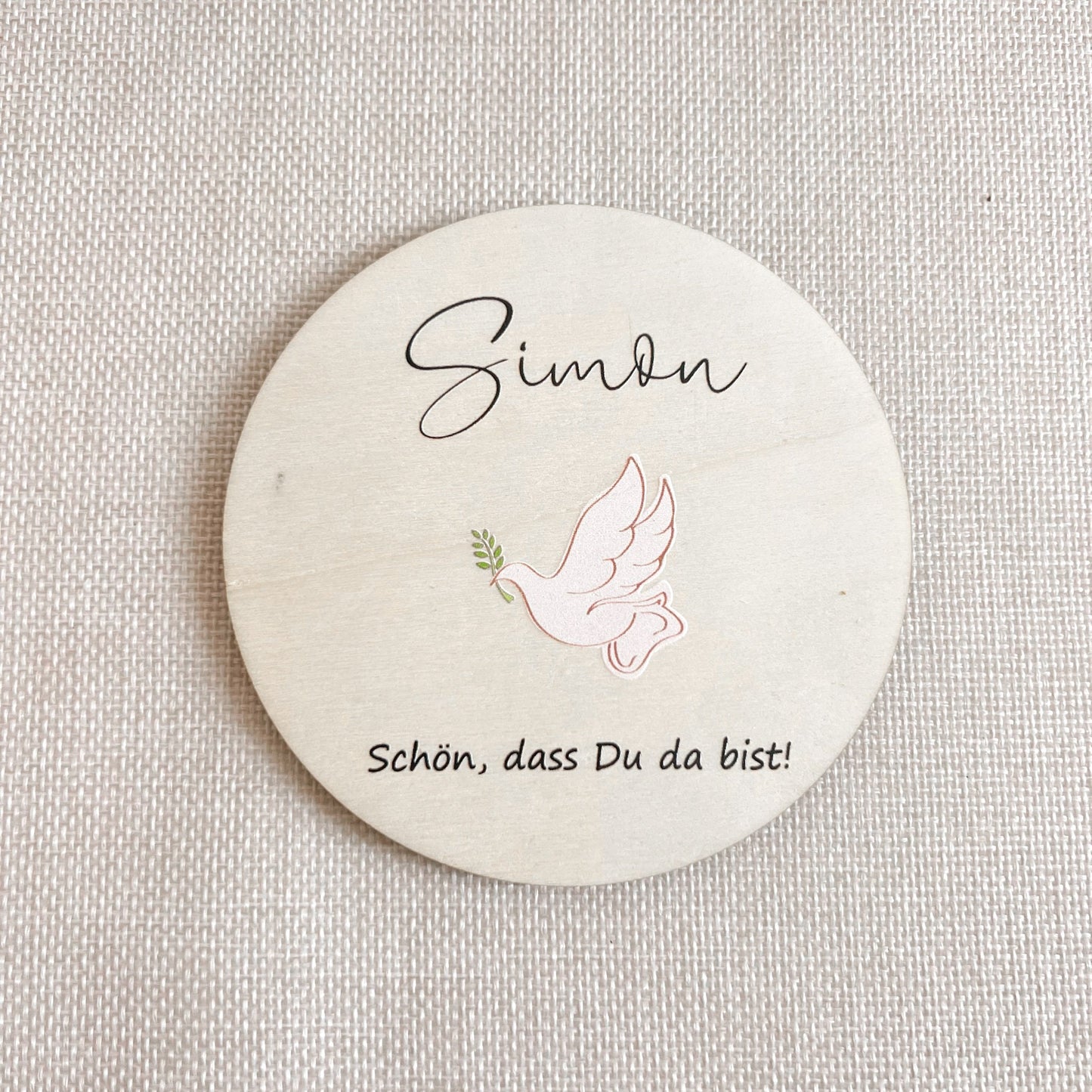 Untersetzer aus Holz für Kinder - Taufe - UV-Druck