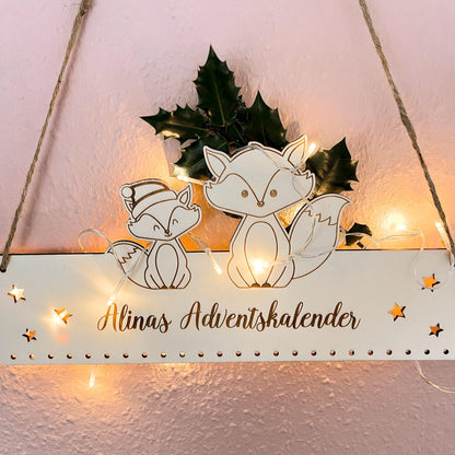 Adventskalender für Kinder - Motiv Füchse