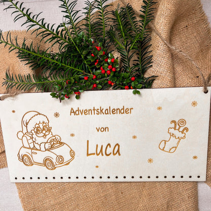 Adventskalender für Kinder - Motiv Auto