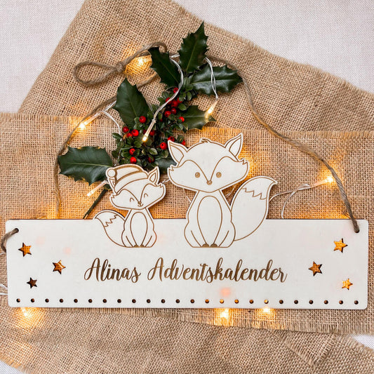 Adventskalender für Kinder - Motiv Füchse
