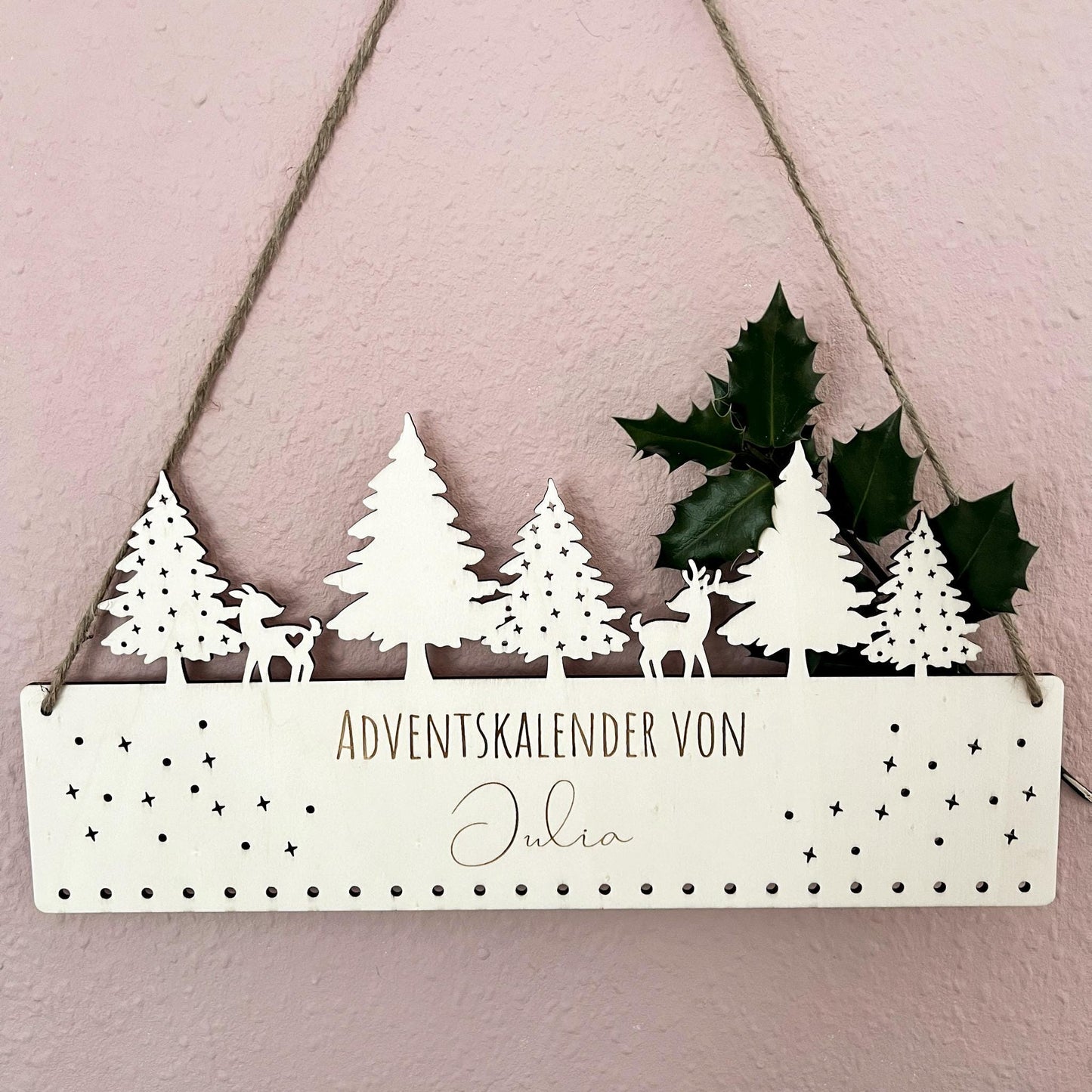 Adventskalender für Kinder - Motiv Bäume