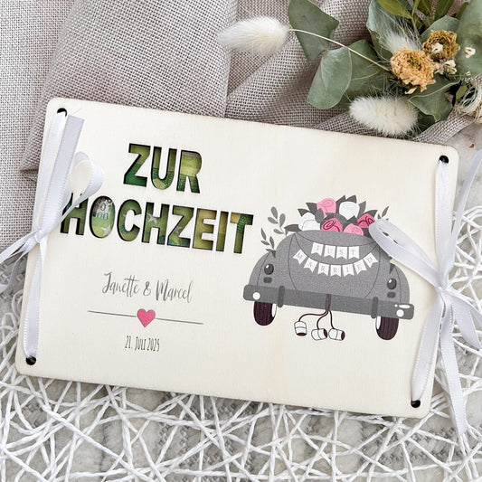 Geschenkkarte Hochzeit - Hochzeitsauto