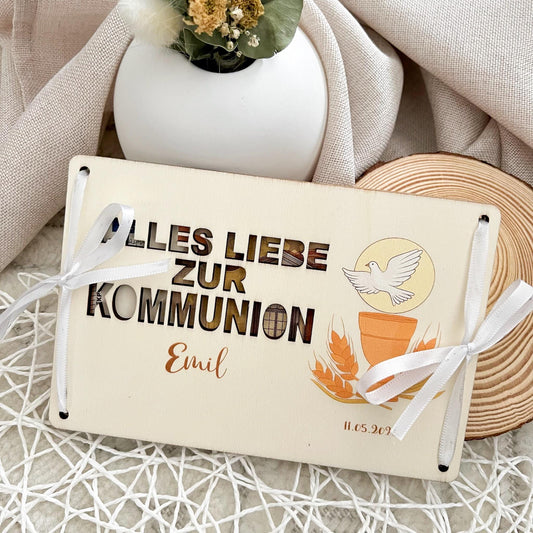 Geschenkkarte zur Kommunion - Kelch - UV-Druck