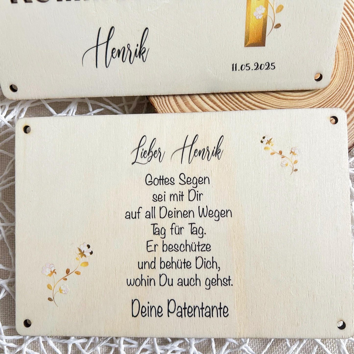 Geschenkkarte zur Kommunion - Kreuz - UV-Druck