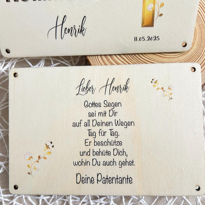 Geschenkkarte zur Kommunion - Kreuz - UV-Druck
