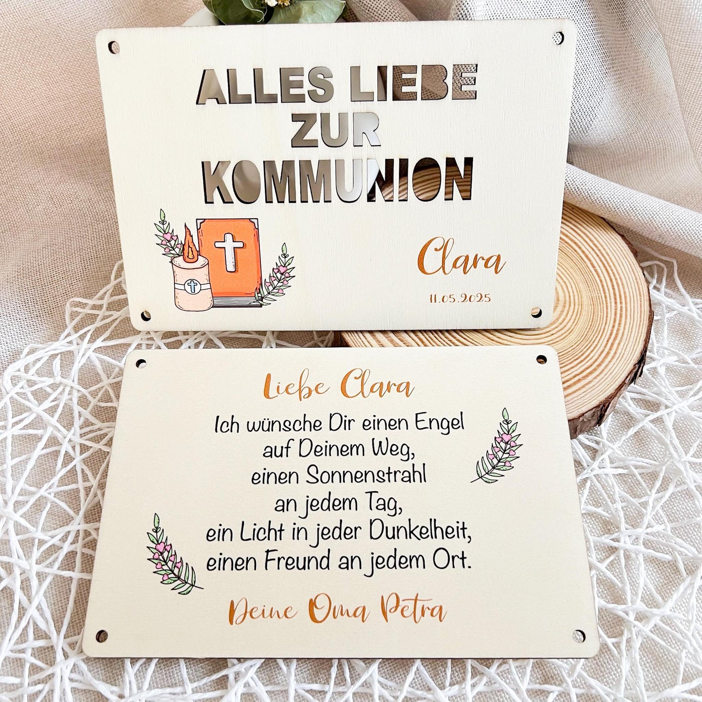 Geschnekkarte Kommunion Konfirmation Firmung - Biebel - UV-Druck