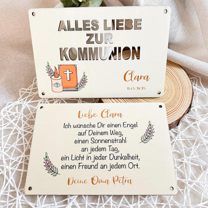 Geschnekkarte Kommunion Konfirmation Firmung - Biebel - UV-Druck