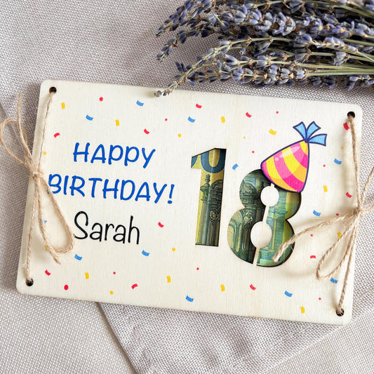 Geburtstagskarte 18 - Happy Birthday - UV-Druck