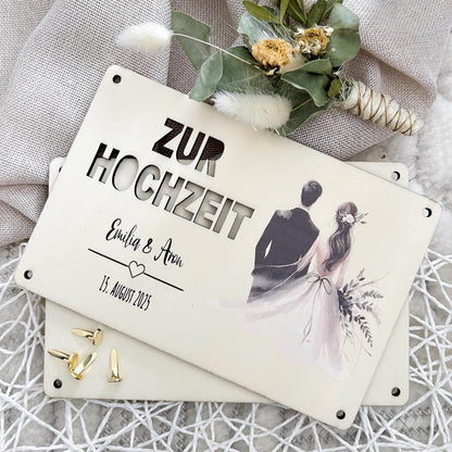 Geschenkkarte Hochzeit - Brautpar - UV-Druck