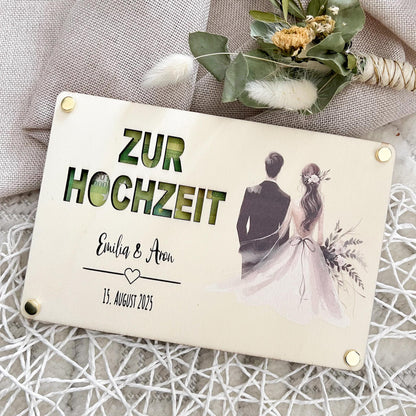 Geschenkkarte Hochzeit - Brautpar - UV-Druck