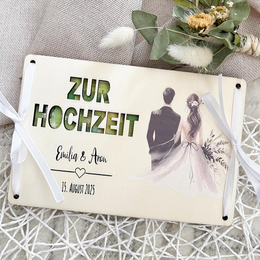 Geschenkkarte Hochzeit - Brautpar - UV-Druck