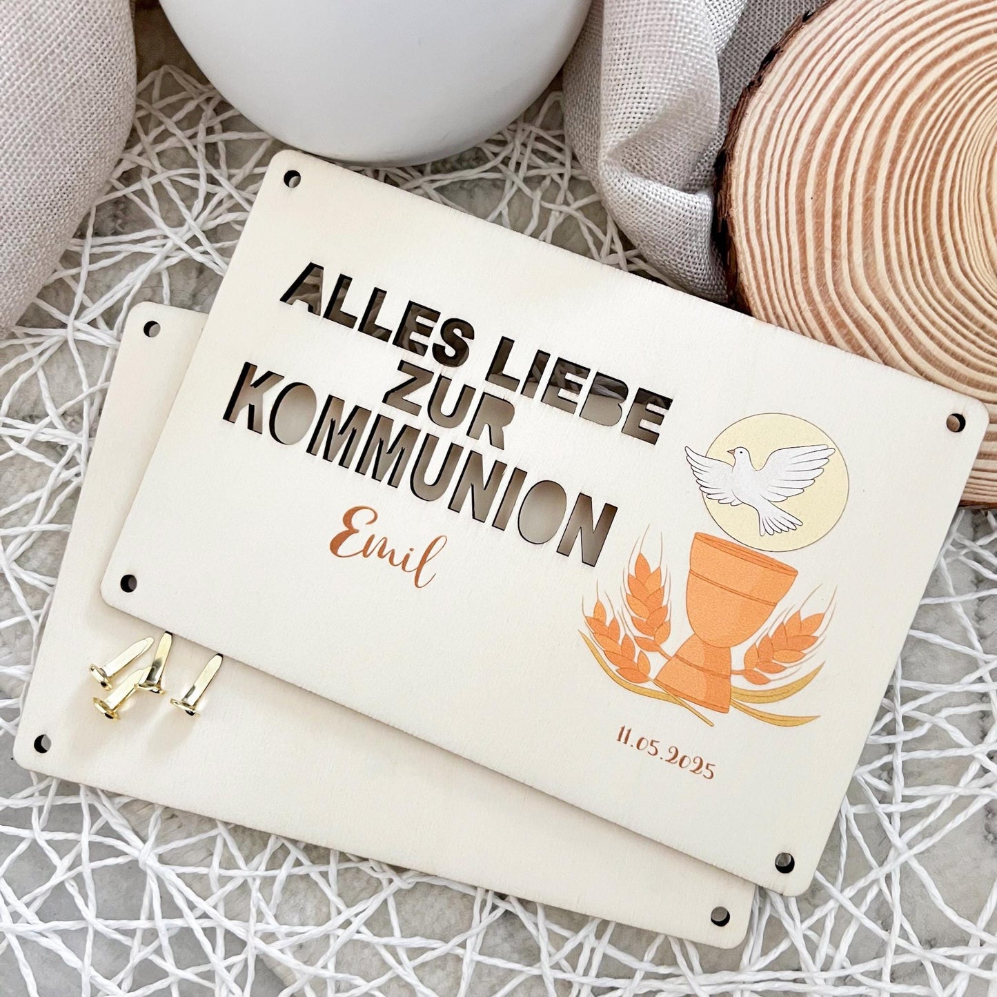 Geschenkkarte zur Kommunion - Kelch - UV-Druck