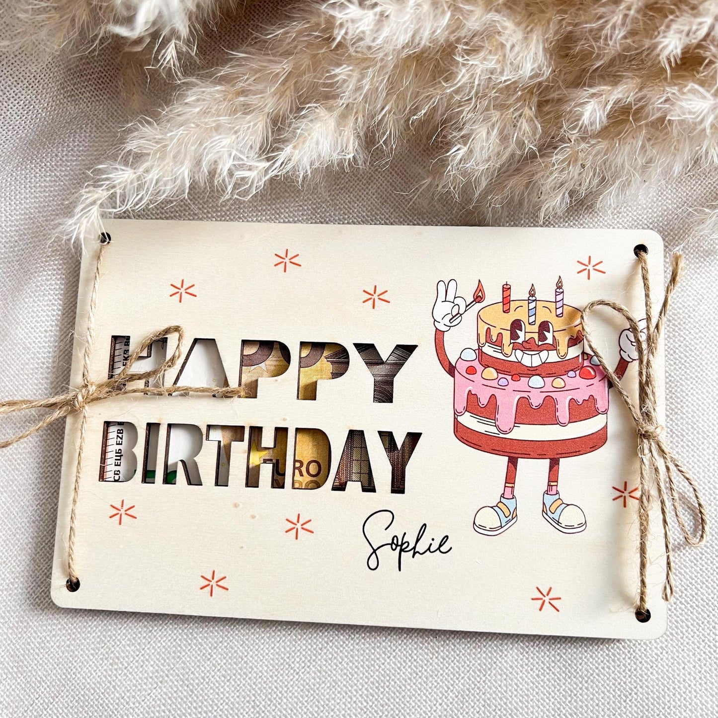 Geburtstagskarte - Torte - UV-Druck