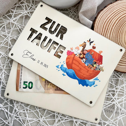 Geschenkkarte zur Taufe - Arche - UV-Druck
