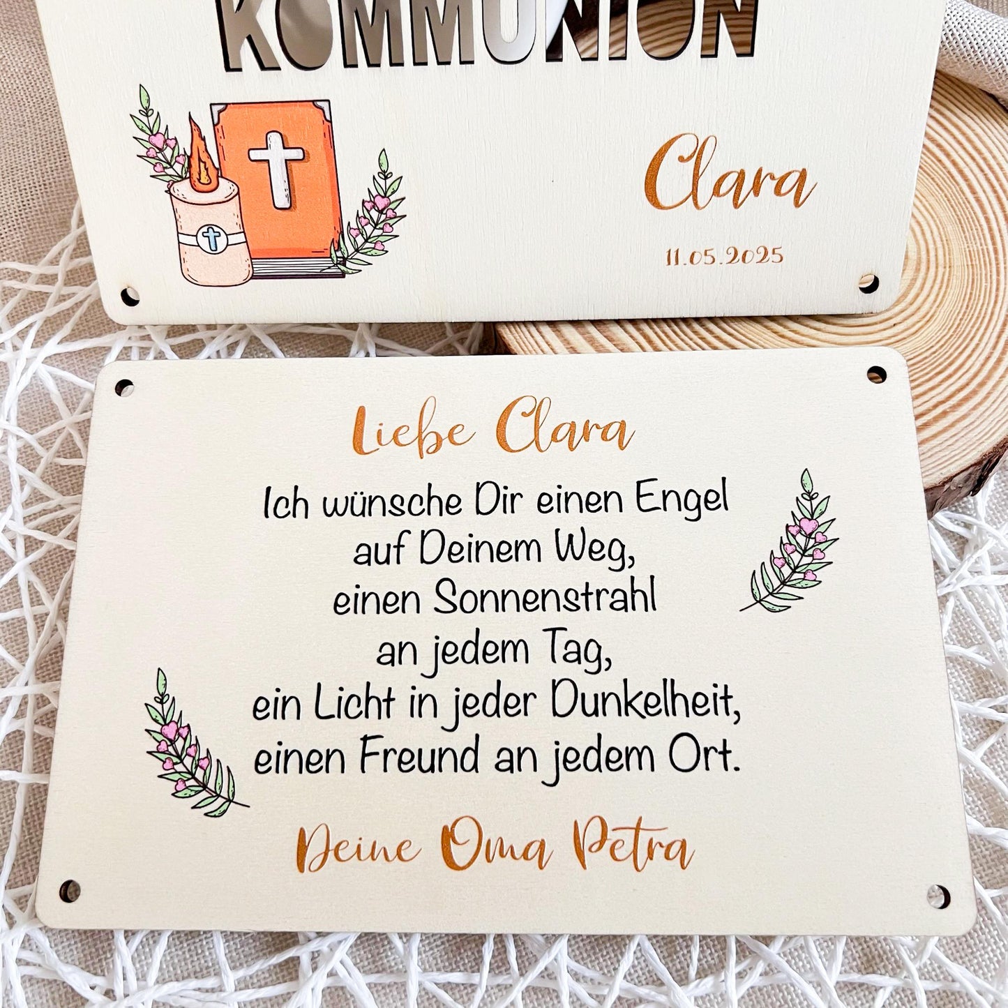 Geschnekkarte Kommunion Konfirmation Firmung - Biebel - UV-Druck