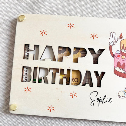 Geburtstagskarte - Torte - UV-Druck