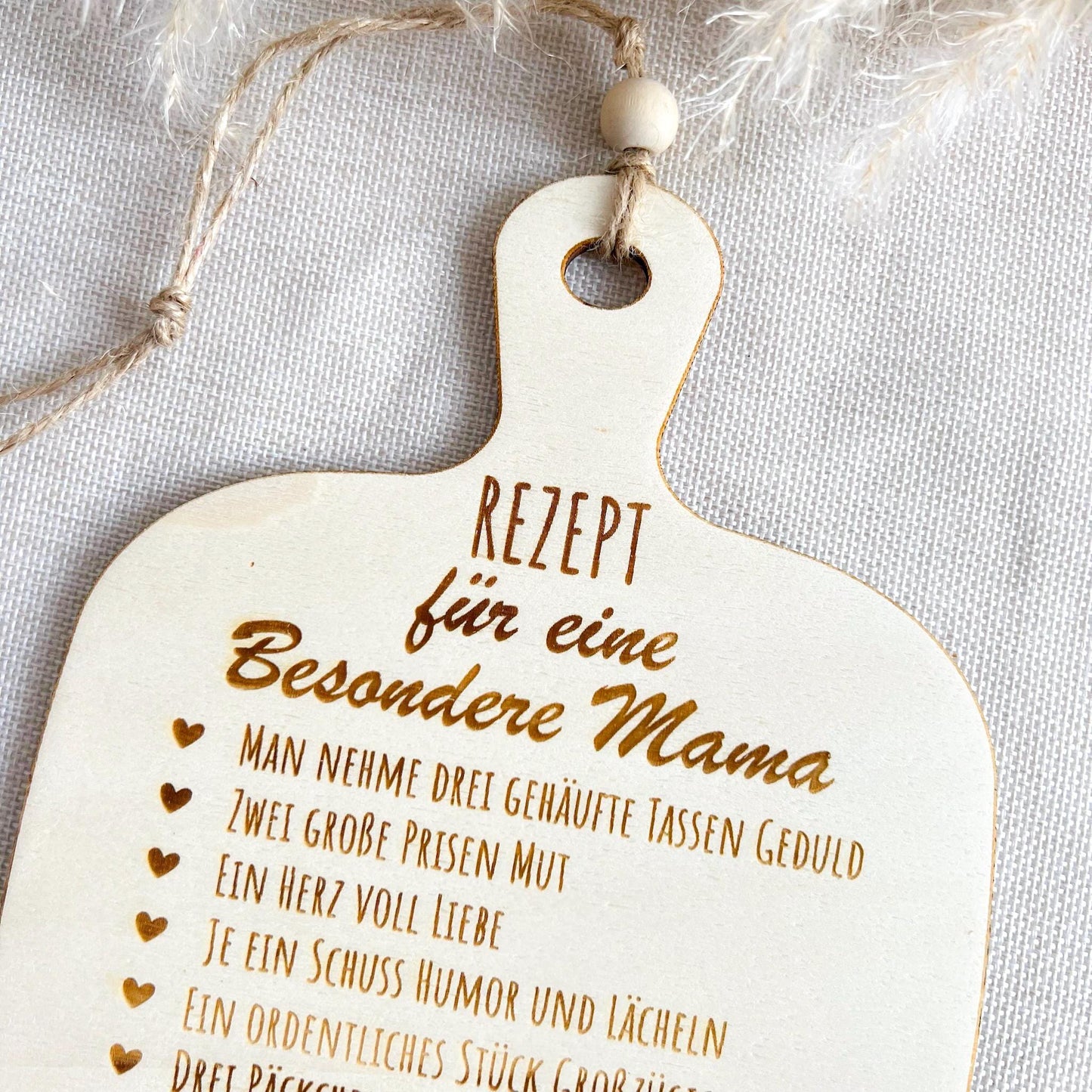 Rezept besondere Mama - Brettchen - Lasergraviert